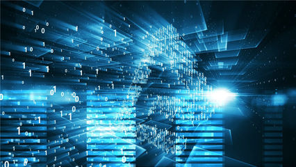 震撼高科技數(shù)字化解碼動畫宣傳互聯(lián)網(wǎng)企業(yè)標志與標題